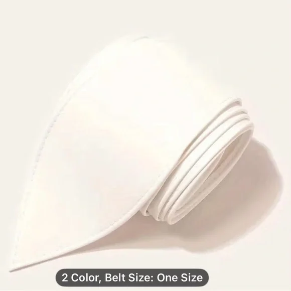 White faux leather wrap belt - Picture 2 of 8